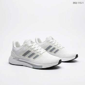 حذاء كاجوال نسائي Adidas موديل D8 أبيض برباط وثلاثة خطوط جانبية