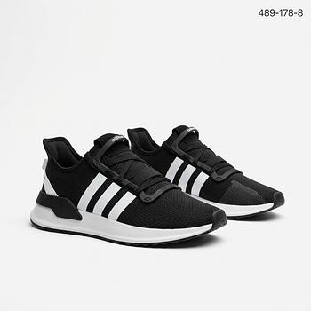 حذاء رياضي رجالي Adidas موديل X-PLP أسود وأبيض برباط وثلاثة خطوط جانبية